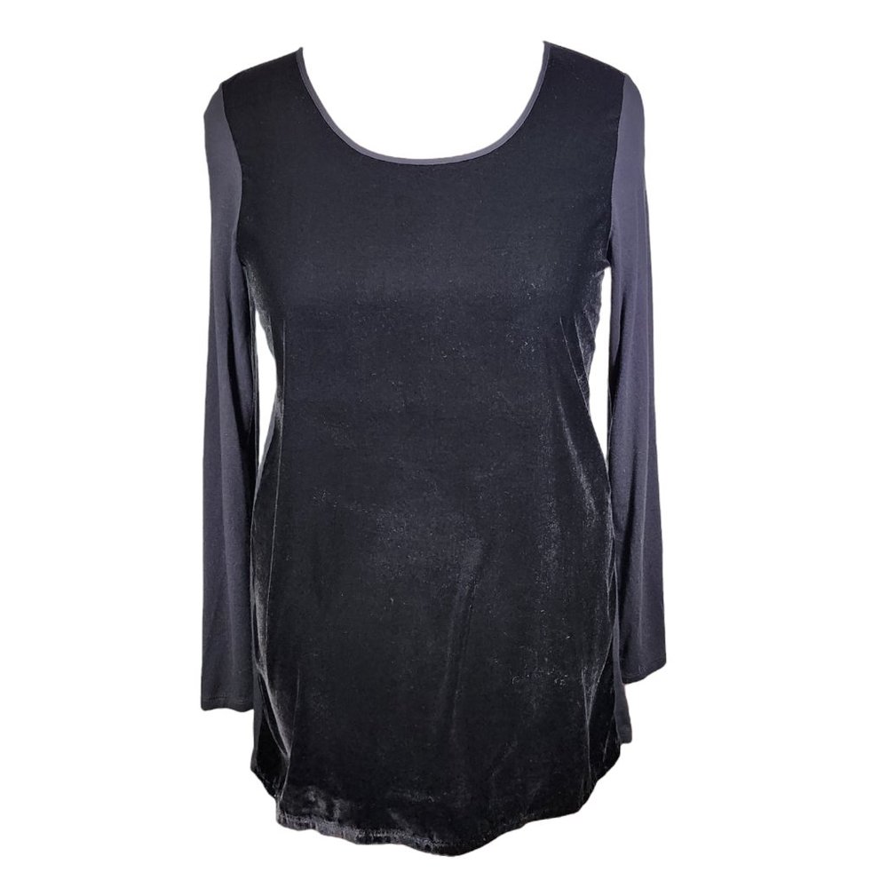 J. JILL WEAREVER Velvet Tunic Black Small